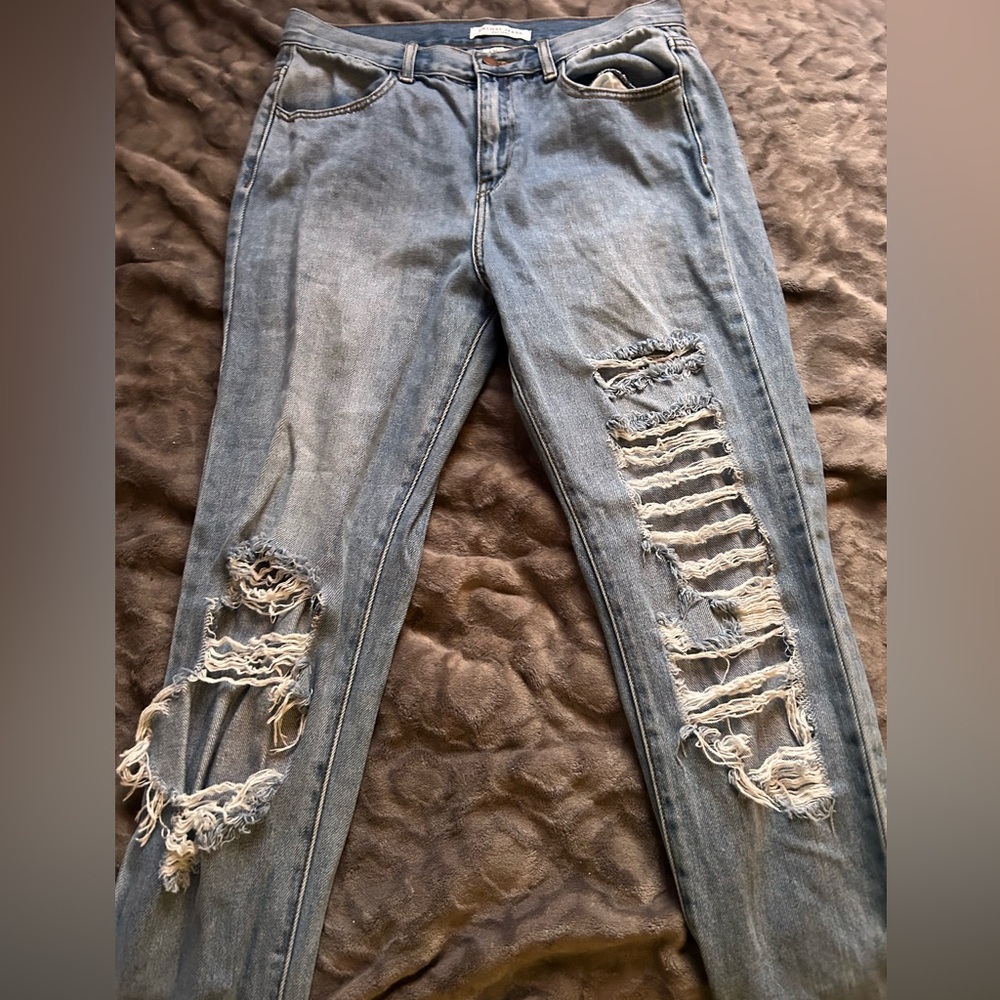 Encore Jeans Blue Skinny Distressed Denim